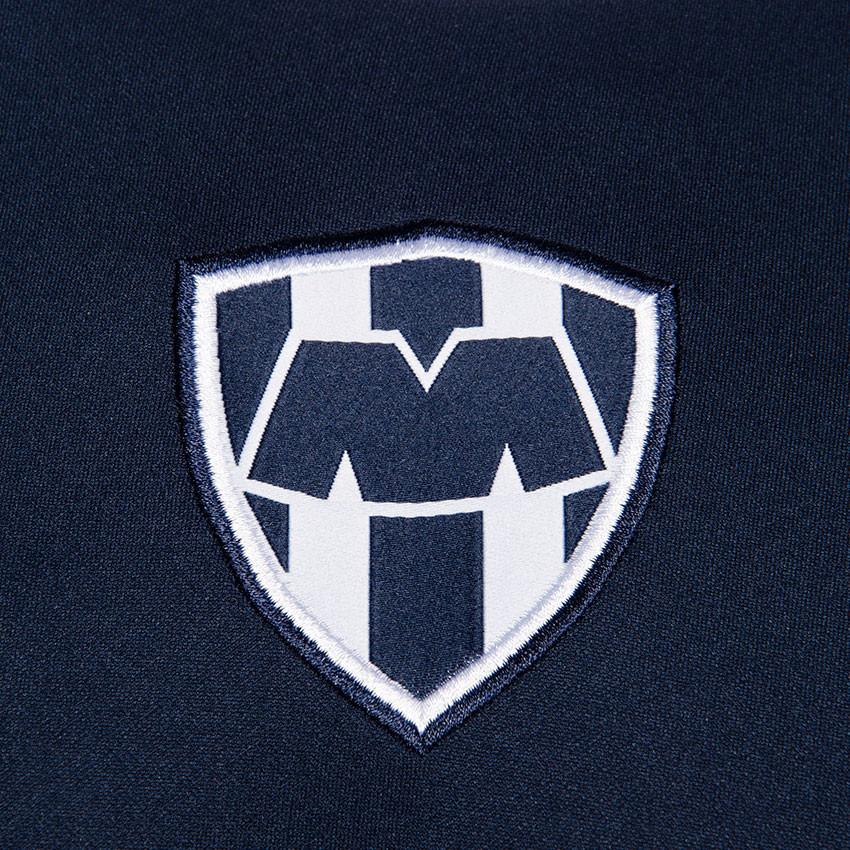 Playera de Futbol Cuello Redondo Azul Rayados