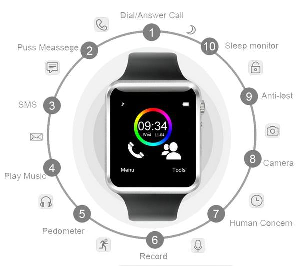 Smartwatch Xilaiw Bluetooth A1